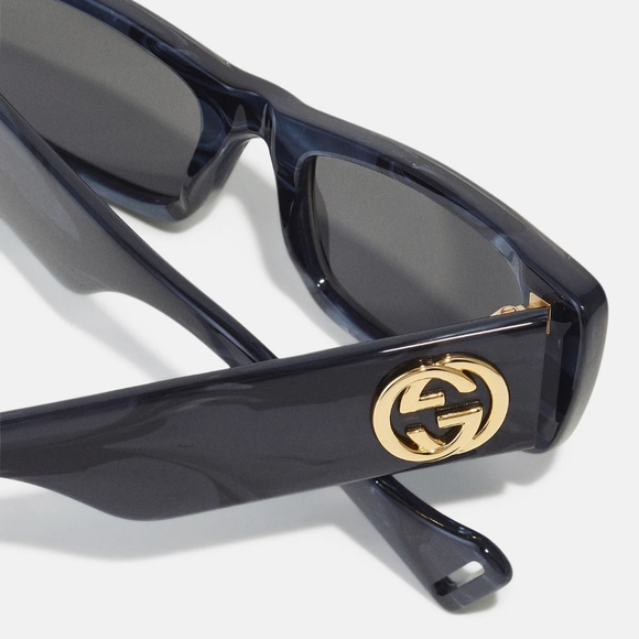 💯 - New Original Gucci Silver Rectangular Ladies Sunglasses GG0516S 013 52 - Picture 15 of 15